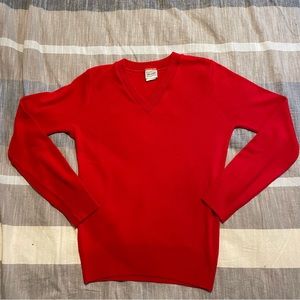 Red v neck sweater